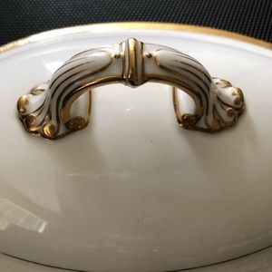 Antique Tureen Lid Trimmed in Gold